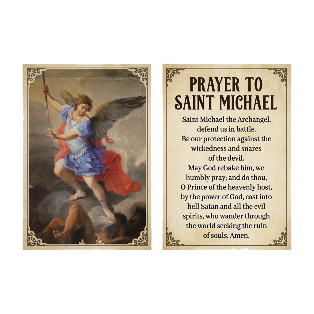 St. Michael Prayer Card