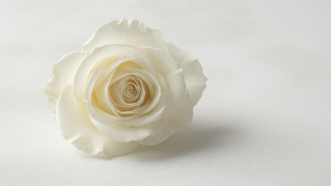 A white rose in soft light
